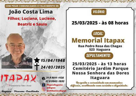 obituários renapax|Funerária Itapax .
